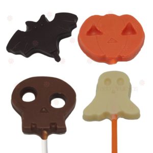 Piruletas Halloween Chocolate con Diferentes Formas